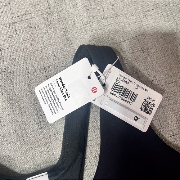 Wunder Train Black Long Line Bra Sports Bra 14 Nwt - Picture 6 of 6